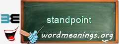 WordMeaning blackboard for standpoint